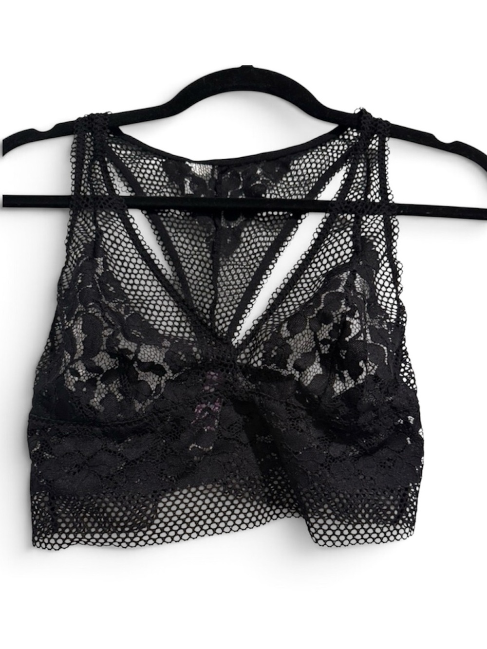 NWOT Adore Me Jamie Unlined Bra Black Lace Bralette Medium